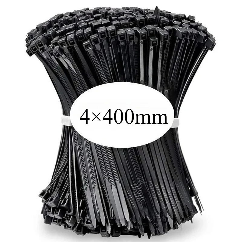 100 stuks zelfsluitende plastic nylon stropdas zwarte bevestigingsriem kabelbinderset kabelritsband bevestigingsring ritssluitingen riemband