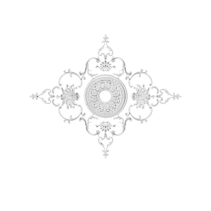 PU lamp panel imitates gypsum, European-style French ceiling round base, shaped pool 134cm patchwork combination lamp