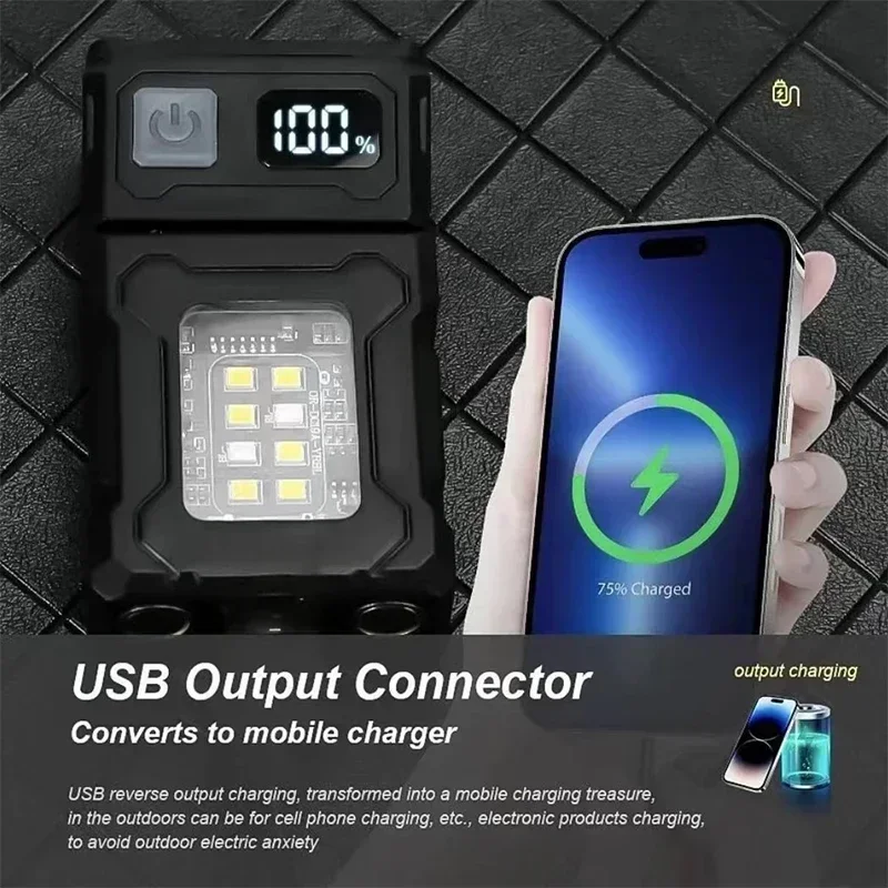 MINI USB şarj edilebilir LED lamba el feneri taşınabilir kuyruk mıknatıs el feneri süper parlak kamp feneri yan COB acil işık