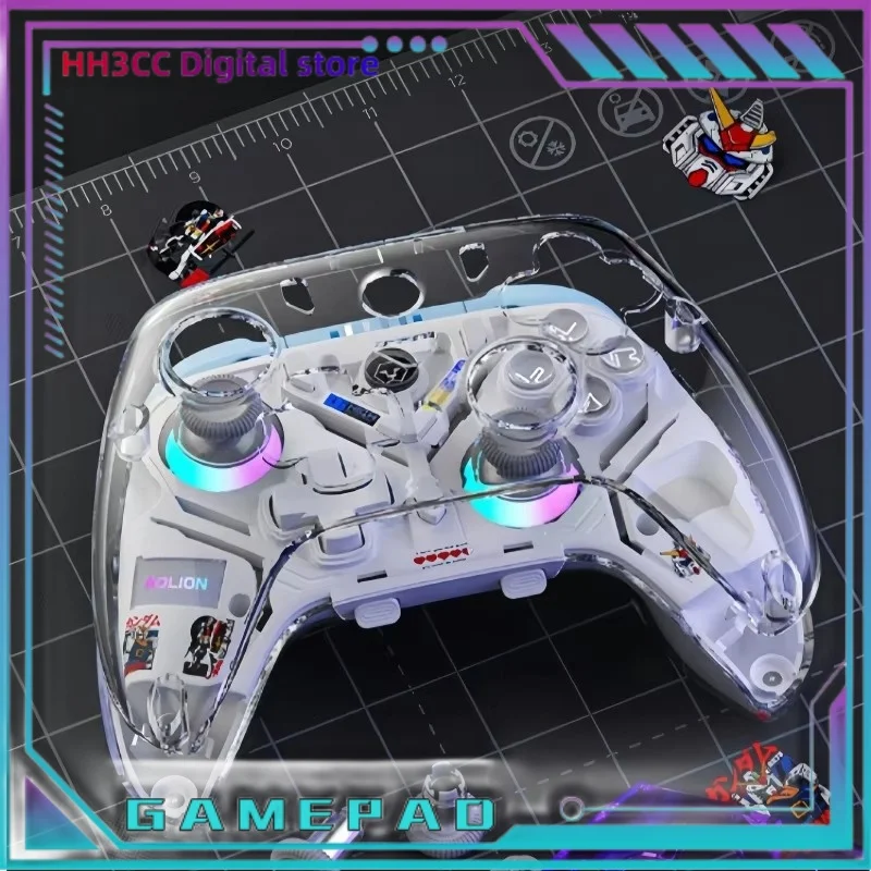 New K10 Wireless Game Controller Abs Material Type-C Interface Three Modes Connection Equipped Charging Base Dual Hall Joystick