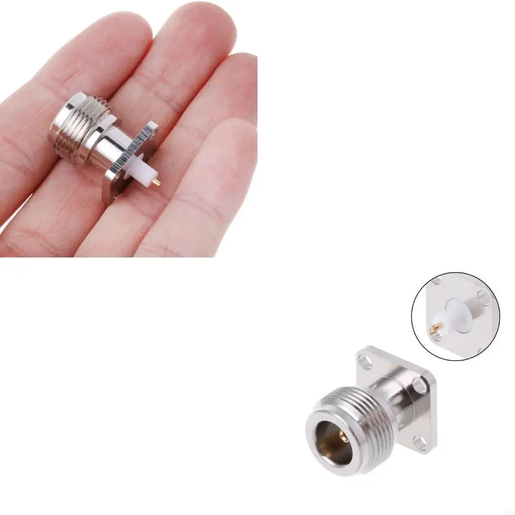 462E N-KFD-5 N Female Panel Mount RF Coax Connector Flange Solder Nickelplated