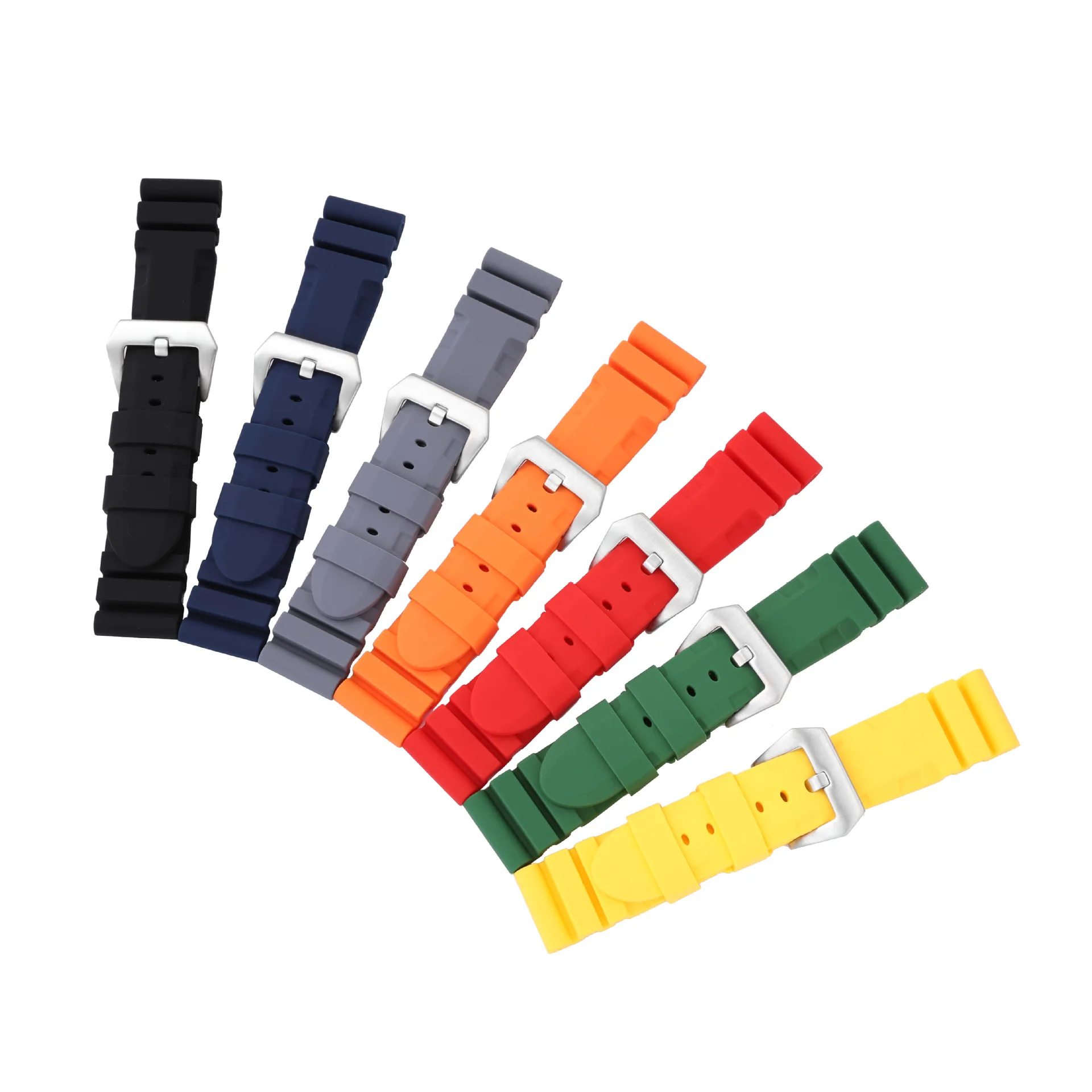 

22mm 24mm 26mm Top Grade Rubber Watchband For Panerai Strap For PAM1392/0682 Belt Accessories Tang Buckle