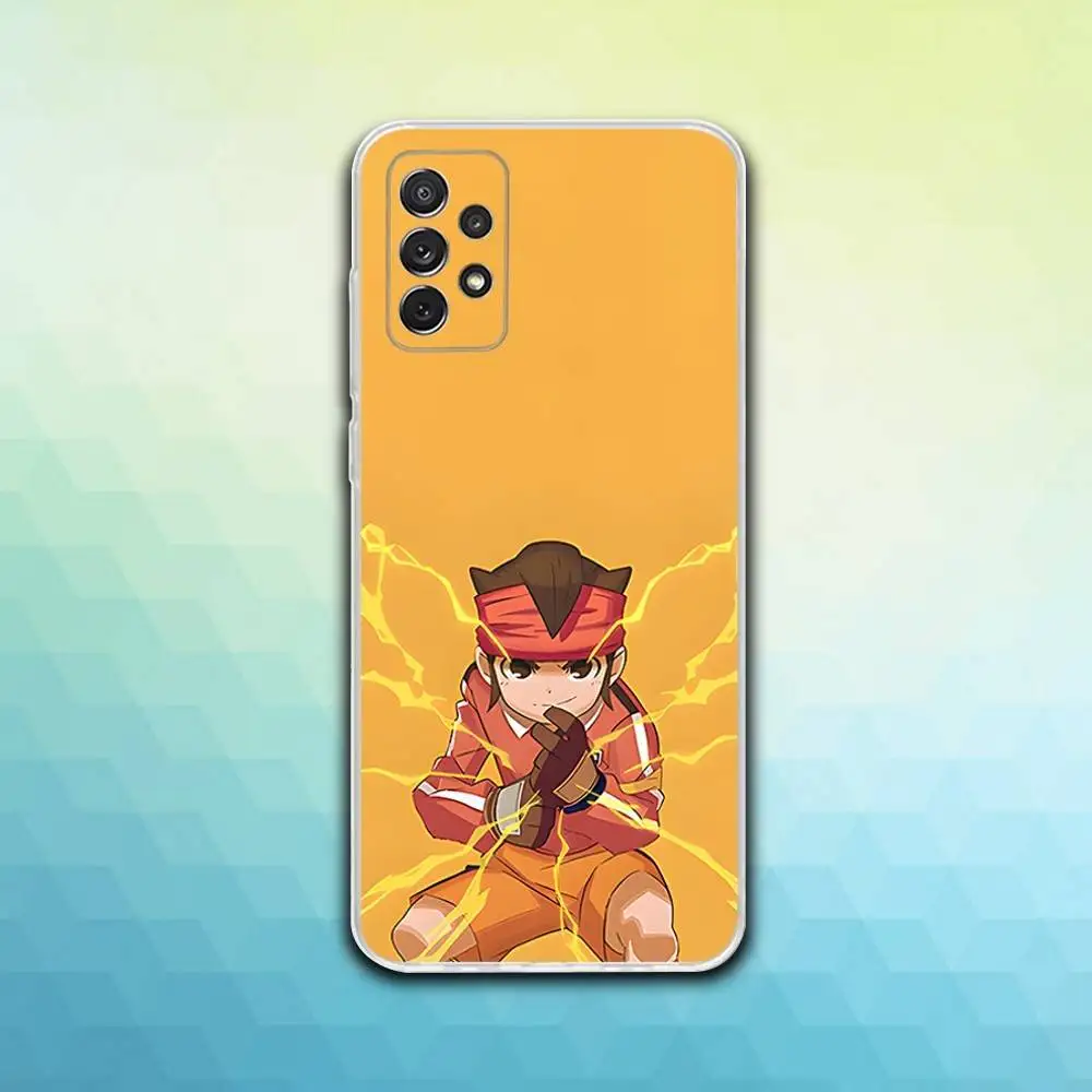 حافظة هاتف Aniem I-Inazumas E-Eleven لهاتف سامسونج S30,23,21,22,20، FE lite، S10،9،8،7 PIus Note20 Ultra شفافة