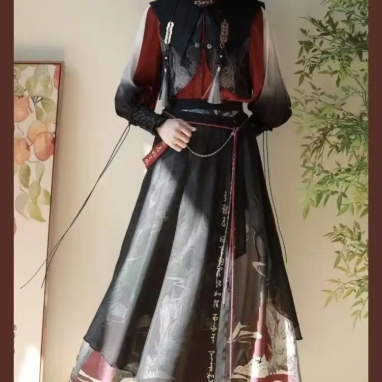 Niche Stylish Game WuXian Cosplay Costume Boys Girls Upgraded Ancient Hanfu Halloween Event Night Hero COS Suit Comics Anime