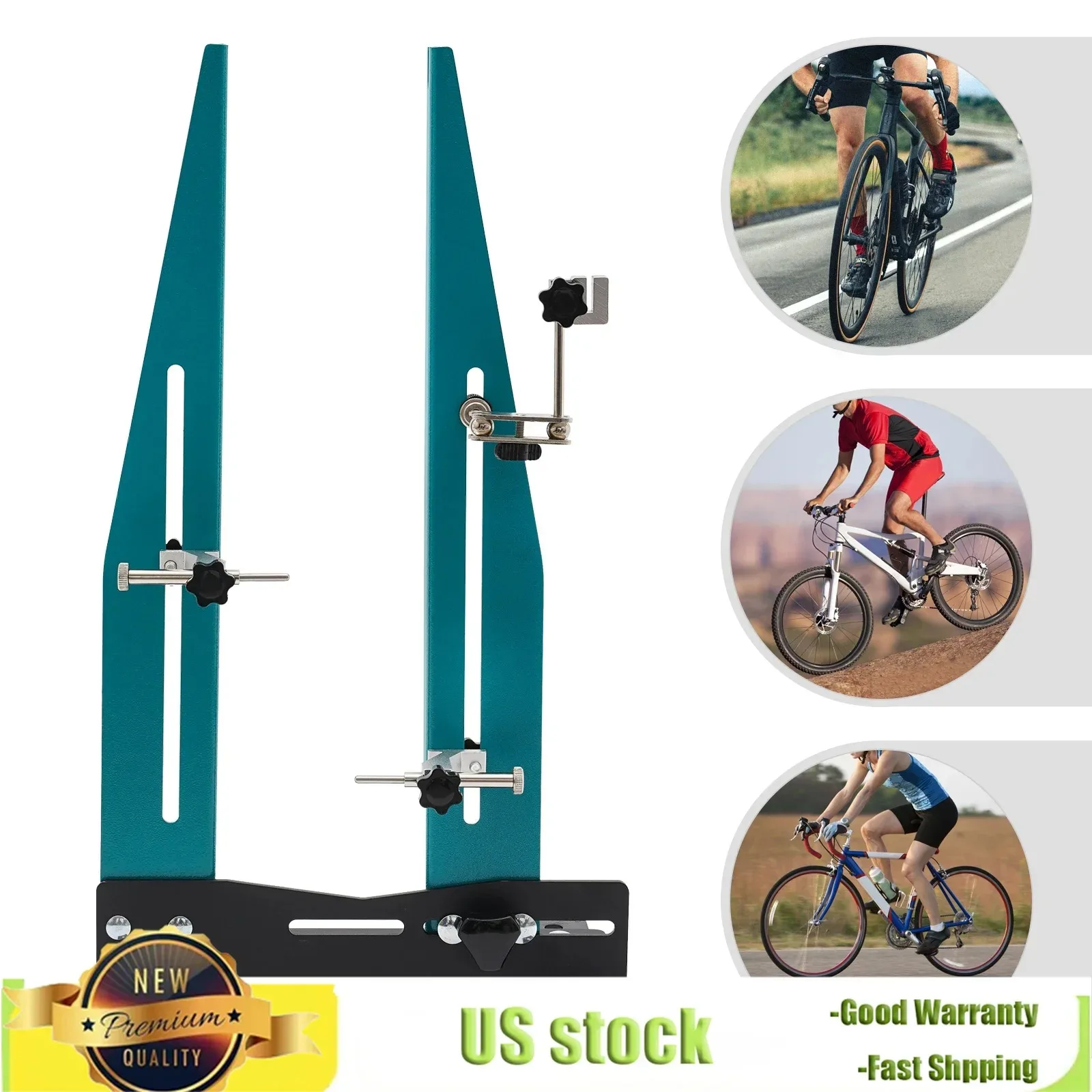 

Bymaocar 360° Rotating Dual Adjustment Bike Wheel Truing Stand, Pro Bicycle Wheel Alignment Repair Tool for Folding / Road Bikes