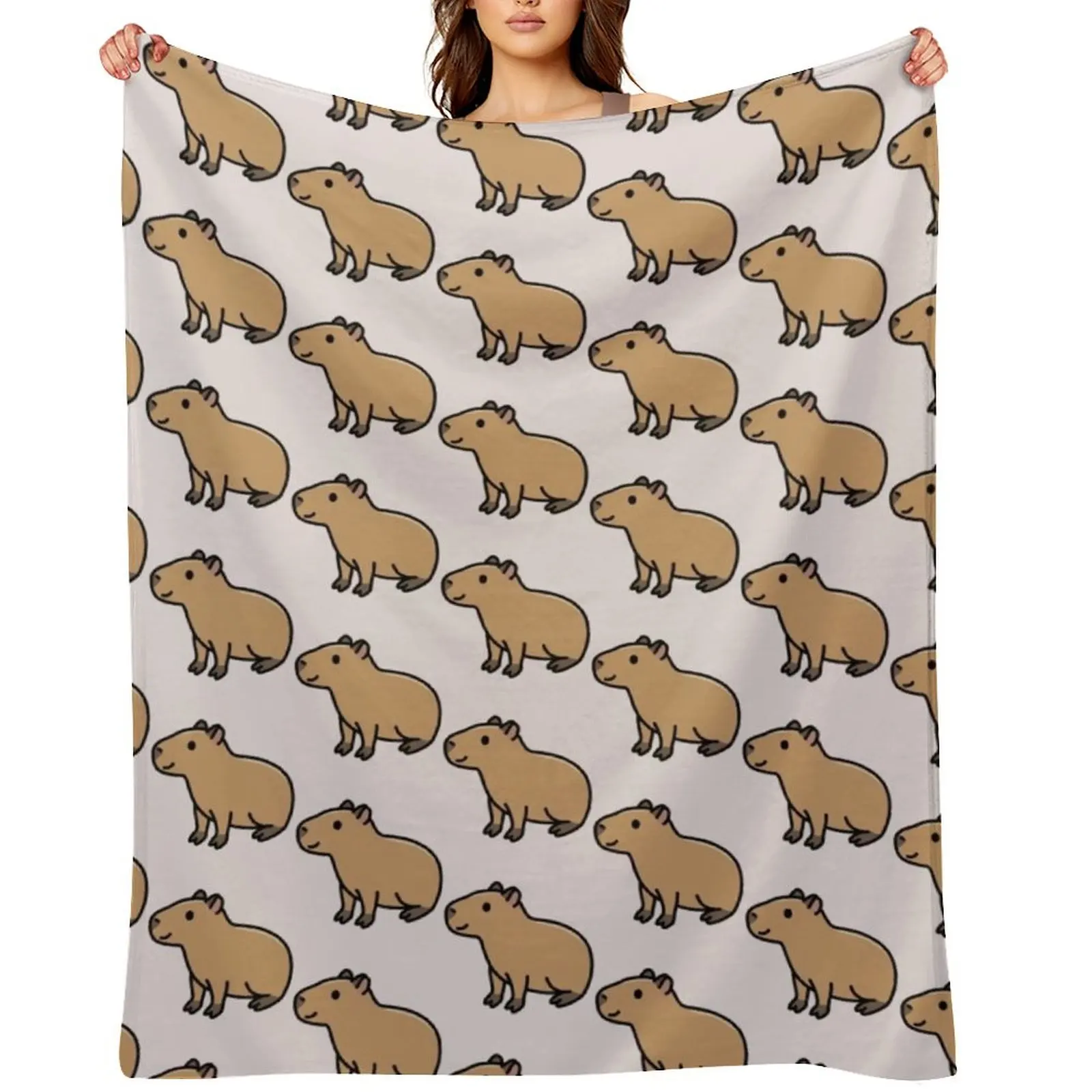 

Capybara Throw Blanket Cute Quilt Decorative Sofa Decorative Sofas Blankets