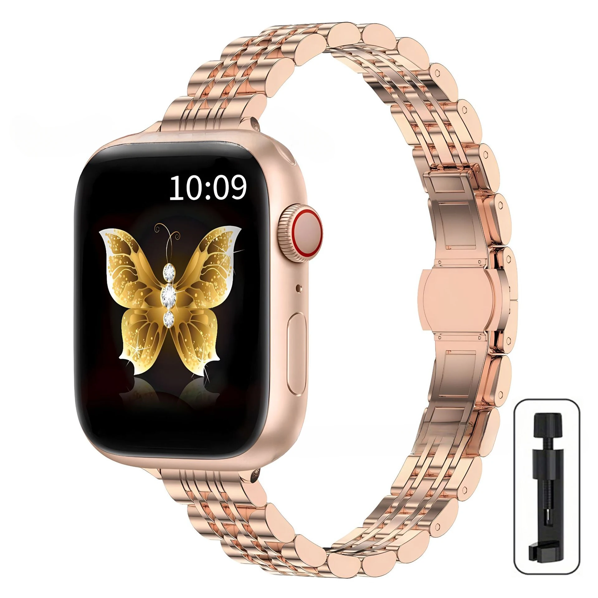 Roestvrij stalen band voor Apple Watch Ultra 2 Band 49 mm 42 mm 46 mm Metalen armband iWatch-serie 10 9 8 7 6 SE 5 4 3 Dames 45 41 mm