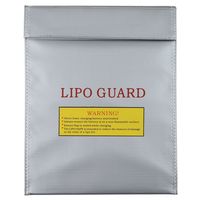 23x30cm Grey Fiberglass Lipo Safety Bag Explosion Proof Fireproof Storage Charging Travel Lithium Sack