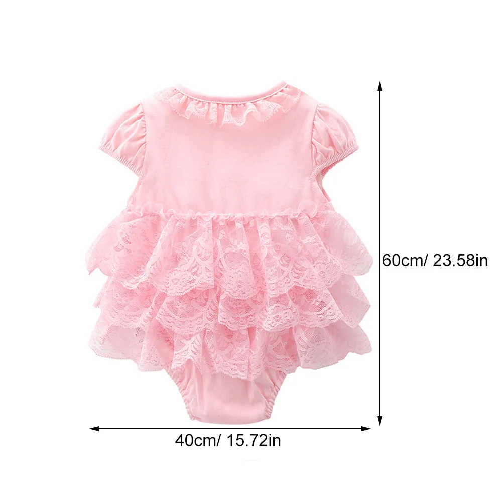 

Summer Baby Girl Jumpsuit Clothes Infant Short Sleeved Rompers Overalls Toddler Kids Lace Premium Material