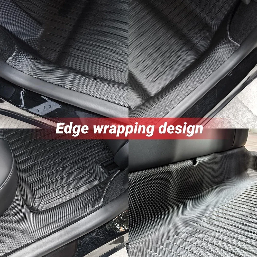 TPE Floor Mat for Tesla 2024-2026 Model 3 Highland with Door Sill Protector Trunk Mats Cargo Liner for Model 3 Highland view 3