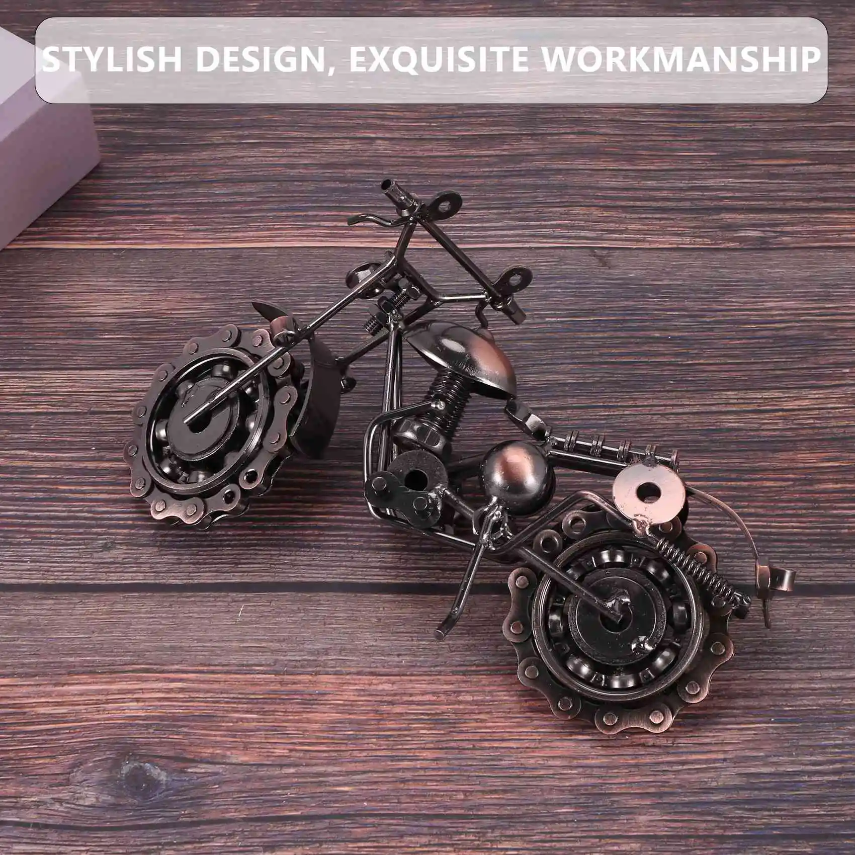 งานฝีมือโลหะสไตล์วินเทจโมเดลมอเตอร์ไซค์ของขวัญประดับการตกแต่งบ้าน