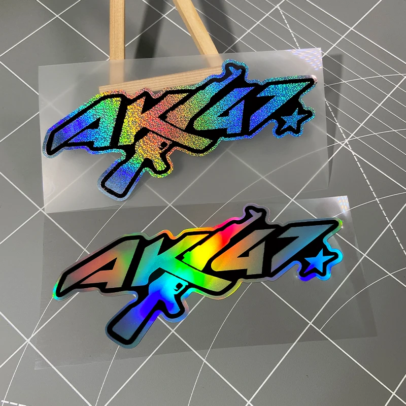 Waterproof AK47 Creative Decals Universal Vinyl Stickers for Motorbike Fuel Tank Helmet Box Scooter Car Window DIY - view 5