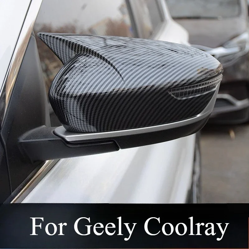 For Geely Coolray Horn Rearview Mirror Cover Modified Rearview Mirror Cover Protective Case Exterior Decoration Accessories