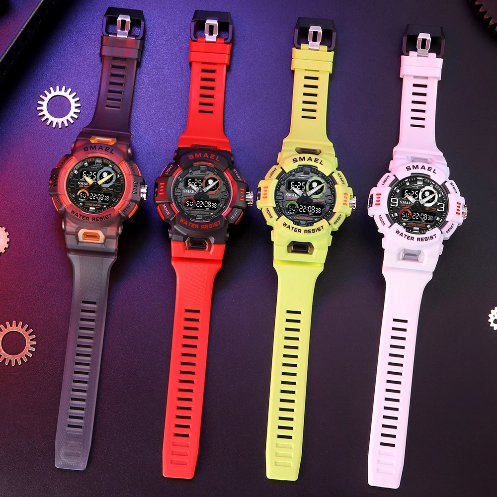 SMAEL Sport Watches Digital Watch LED 50m Waterproof Military Wristwatch Male Clocks 8063 Mens Watches Stopwatches Alarm Clock