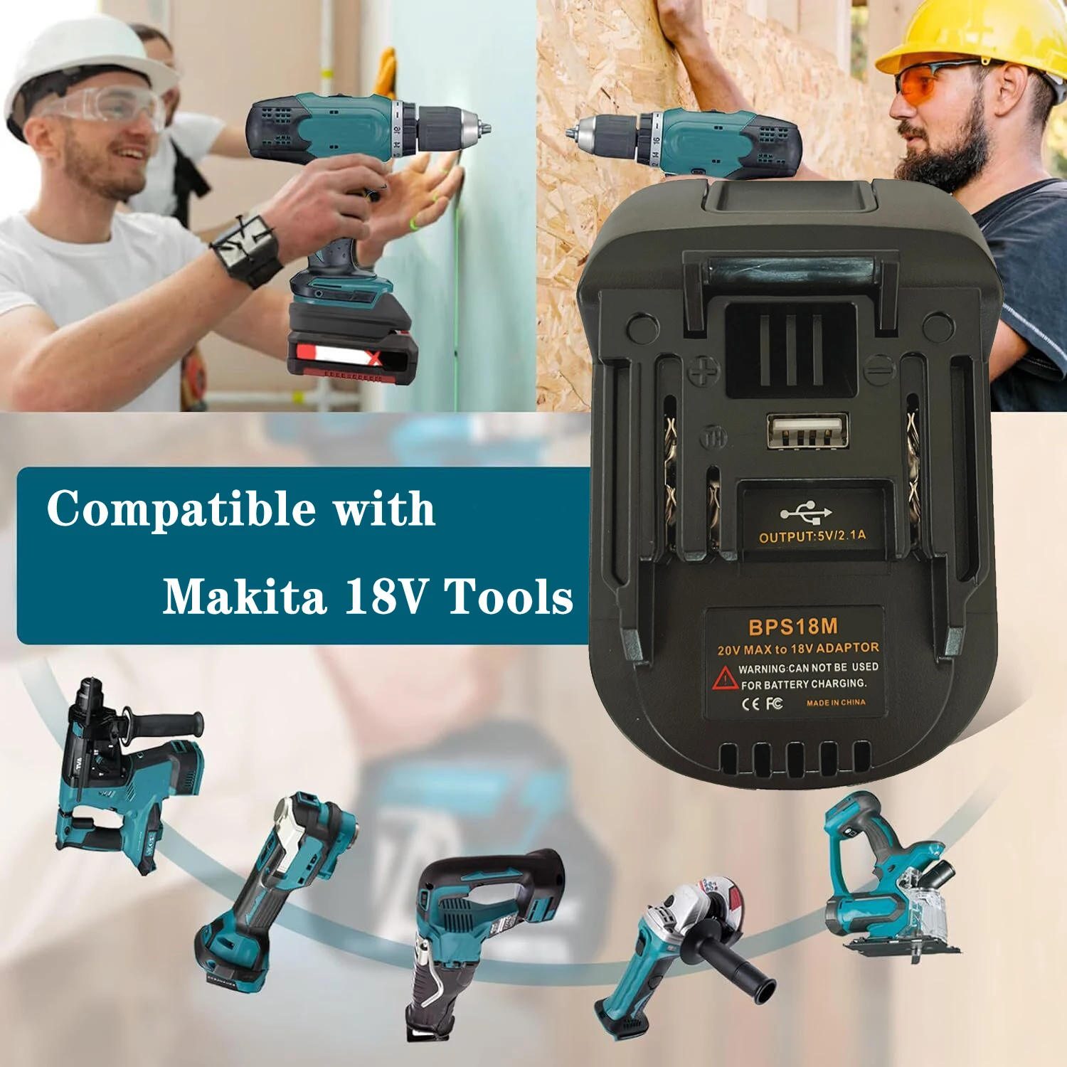Imagem -06 - Ferramenta Adaptador de Bateria para Black & Decker para Porter Cable para Stanley Bateria é Convertido para Substituir para Makita Bl1830 Bps18m