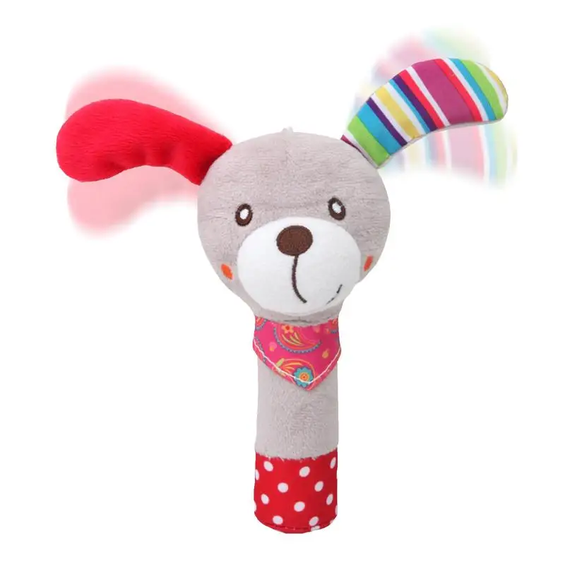 

Plush Kids Rattles Hand Shaker Sensory Plush Doll Cartoon Doll With Sound Educational Toddler Toys Developmental Rattle Toys