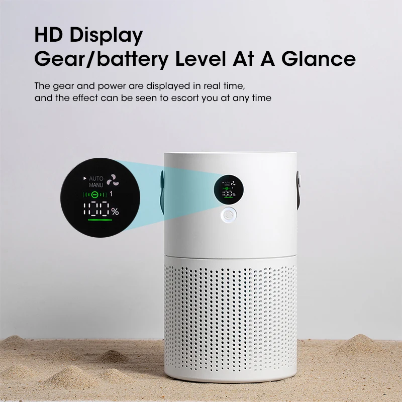 Household HEPA Air Purifier Wireless Portable Air Cleaner Adsorption Of Pm2.5 Dust Formaldehyde For Pollen Allergy Sufferers