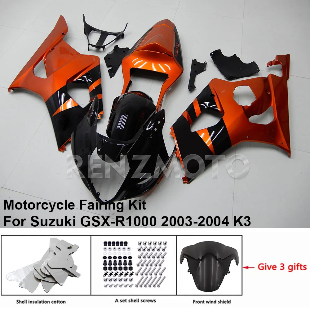 

S1003-117a For Suzuki GSX-R1000 2003-2004 K3 K4 Fairing Motorcycle Set Body Kit Decoration Plastic Guard Plate Accessories Shell