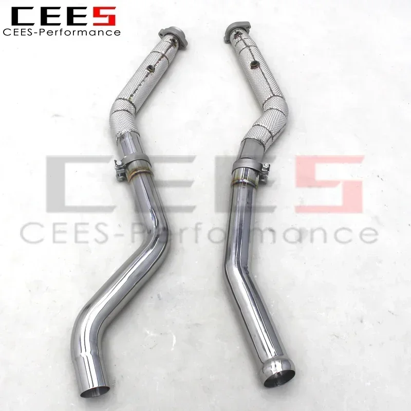 CEES Downpipe For Mercedes-Benz GLE63 AMG 5.5T 2015- Exhaust Pipe Car Exhaust System Stainless Steel Exhaust Downpipe