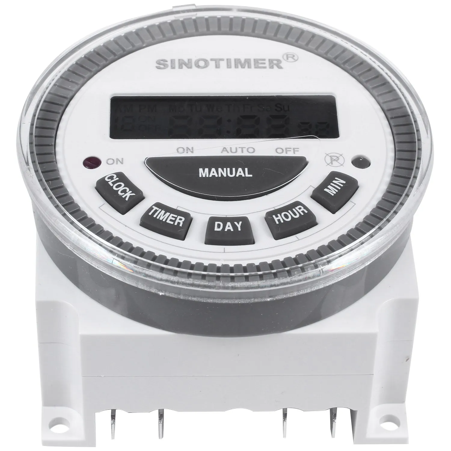 

SINOTIMER Tm-619H-2 230Vac 7 Days Weekly Programmable Digital Timer Lighting Switch Output 220V Voltage With Dustproof Cover