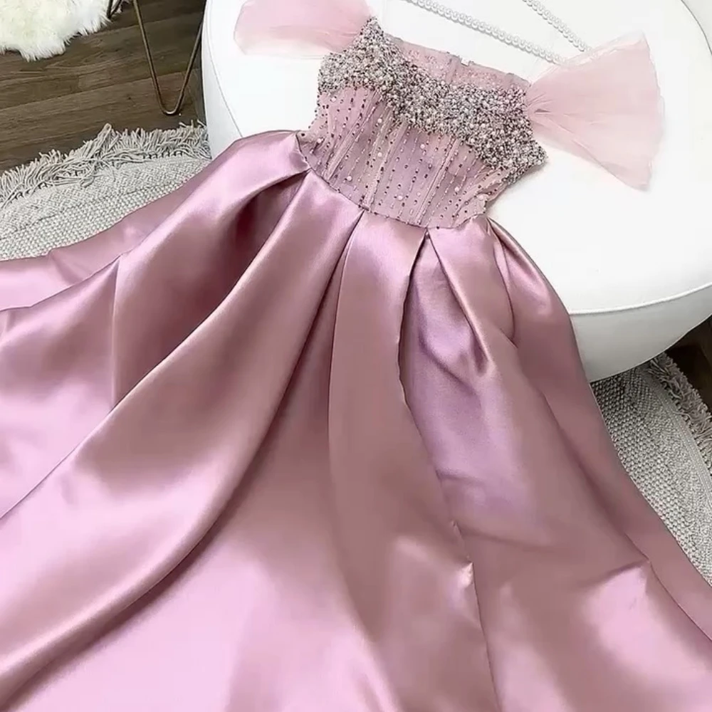 Fashion Off-the-shoulder Ball Gown es Beading Satin Formal Occasion Gownفساتين سهره نسائيه فخمة فساتين سهرةفستان سهرة