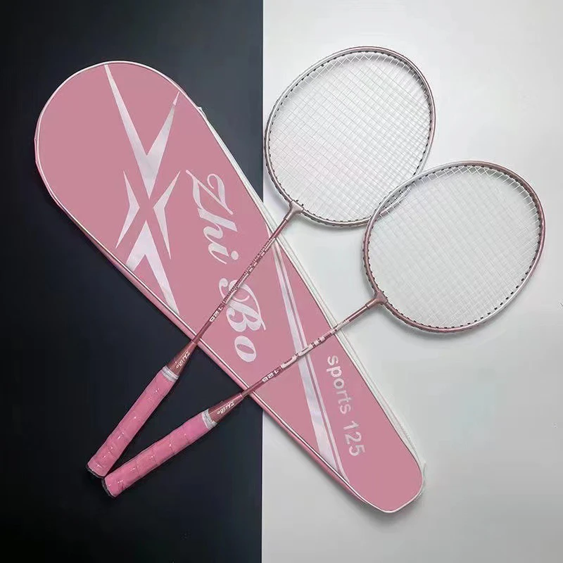 1Set Ultralichte Badminton Racket Set Enkele En Dubbele Racket Duurzame Badminton Racket Set Unisex Volwassenen Studenten