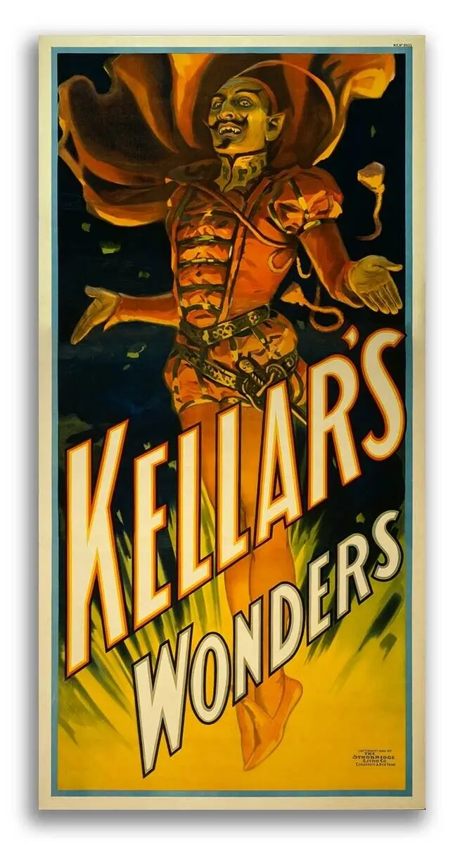 1900 Kellar’s Levitation Wonders Vintage Style Magic Poster Home Decor