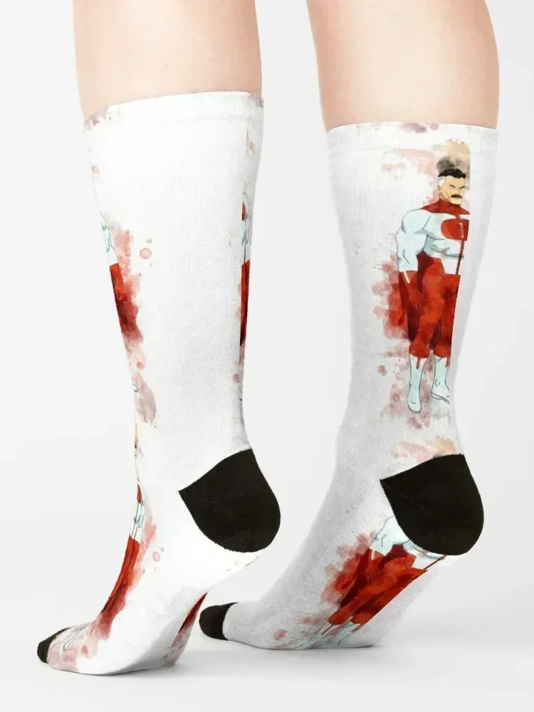 لا يقهر - Omni-Man * ألوان مائية * جوارب للمشي لمسافات طويلة فاخرة لركوب الدراجات جوارب نسائية فاخرة للرجال