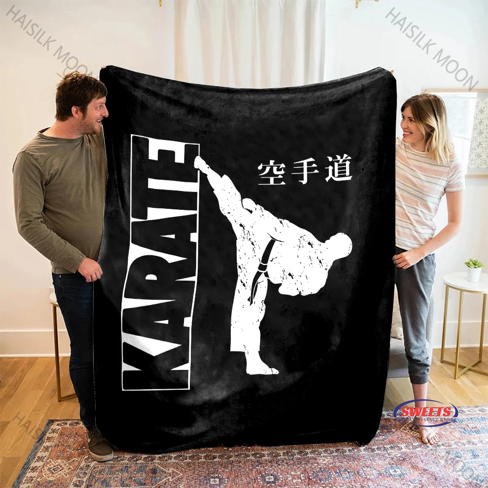 6 Styles Karate Printed Gifts Blankets for Sons and Husbands Home Sofa Office Karate Gym All Seasons Available Next Day Shipping