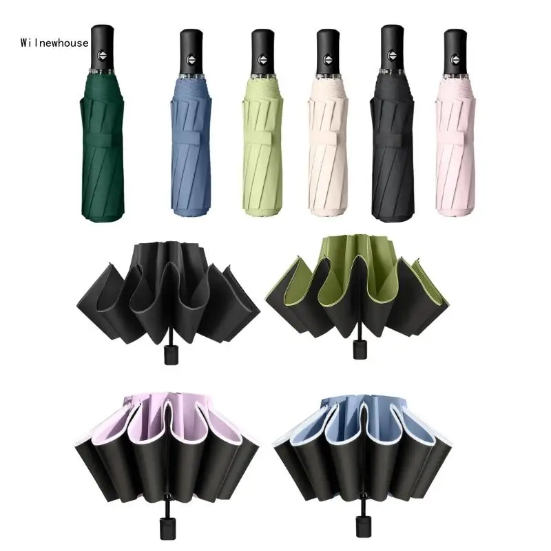 

Light Folding Umbrellas Sun Rain Protections Windproofs Travel Dropship