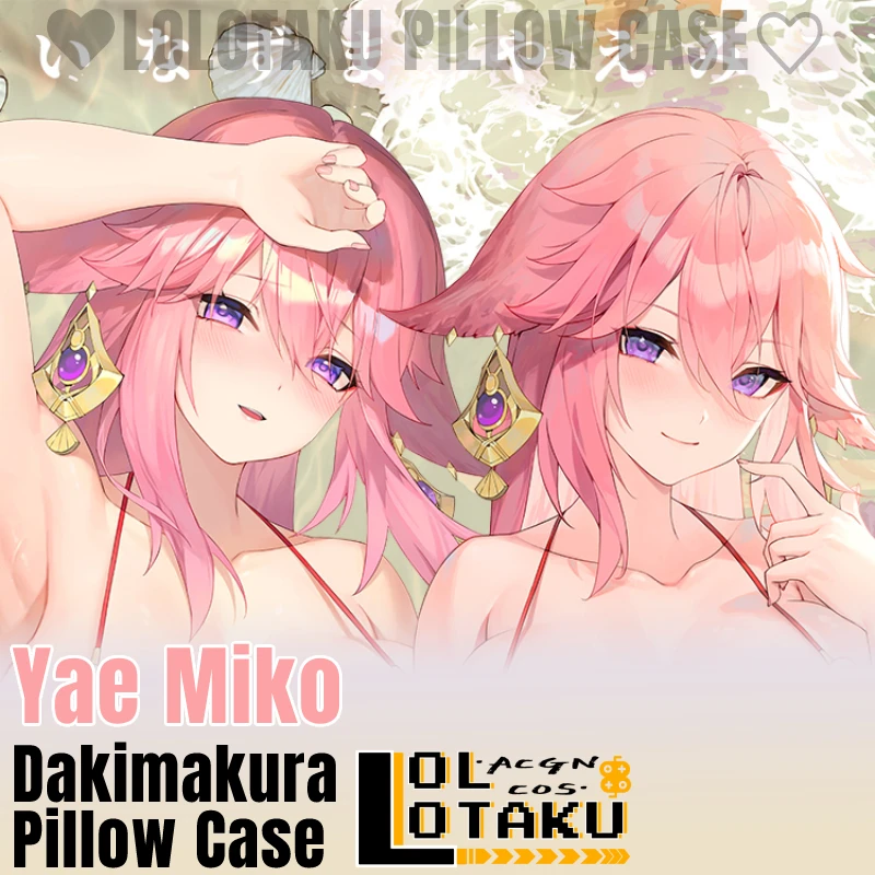 

Yae Miko Dakimakura Genshin Impact обнимающая наволочка для всего тела сексуальная наволочка домашнее постельное белье Чехлы для подушек Декор отаку подарок