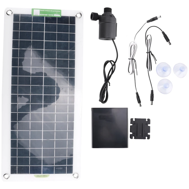 50W Solar Water Pump 800L/H DC12V Solar Water Fountain Pump Water Fountain Irrigation Pump ABS For Family Garden