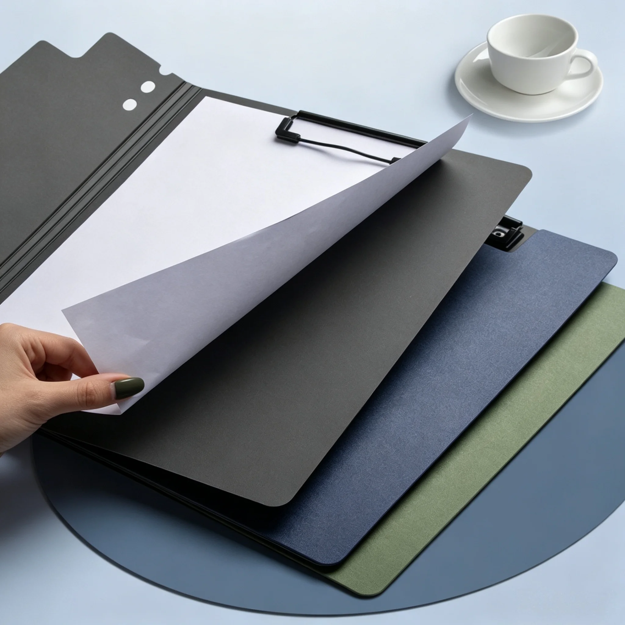 A4 Clipboard Folder with Protective Cover Document File Organizer Paper Writing Splint for School Office Business