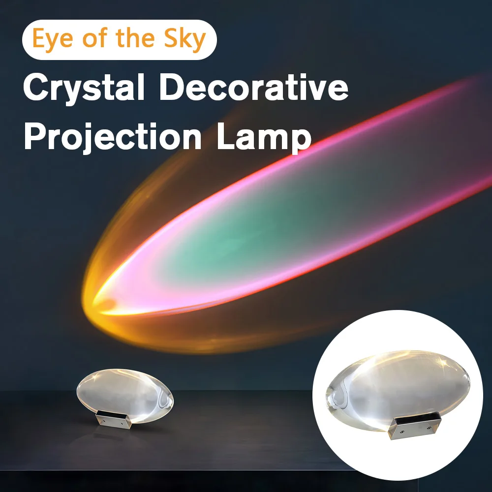 

LED Crystal Eye of the Sky Table Lamp Egg-Shaped Projector Night Light Bedside Ambient Lamp Home Decor Valentine’s Day Gift