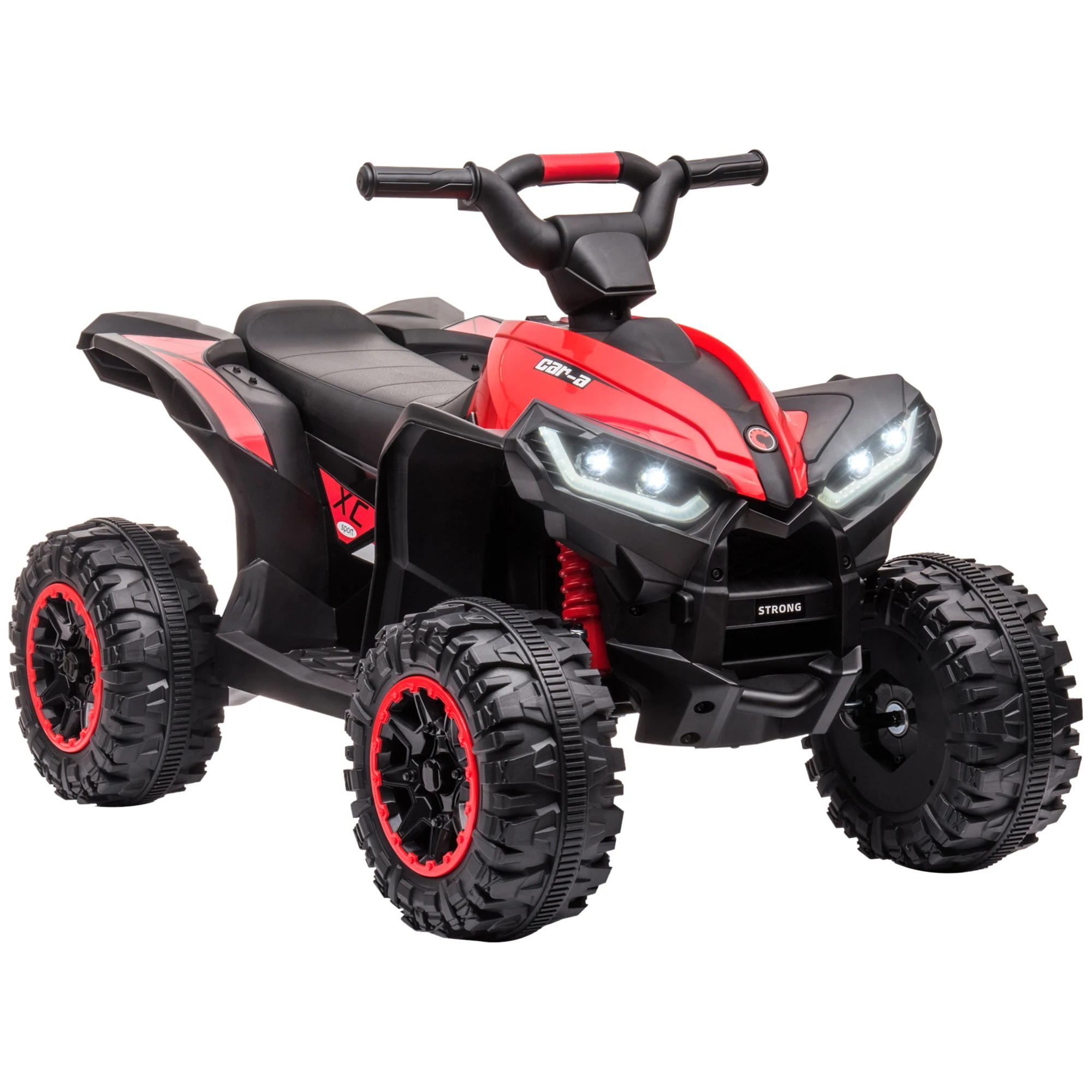 Homcom elektrische quad voor kinderen van 3-5 jaar 12V met 2 motoren koplamphoorn