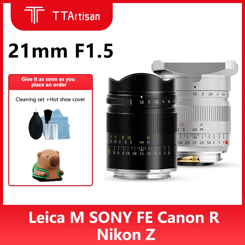 

TTArtisan 21 мм F1.5 широкоугольный объектив камеры полнокадровый с ручной фокусировкой для Leica M SONY FE Canon R5 Nikon Z6