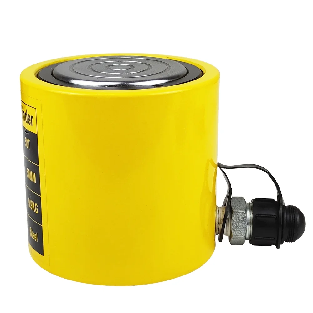 RSC-5050 50 Ton Small Single-Acting Hydraulic Cylinder Jack Low-Profile Steel Material  in stock