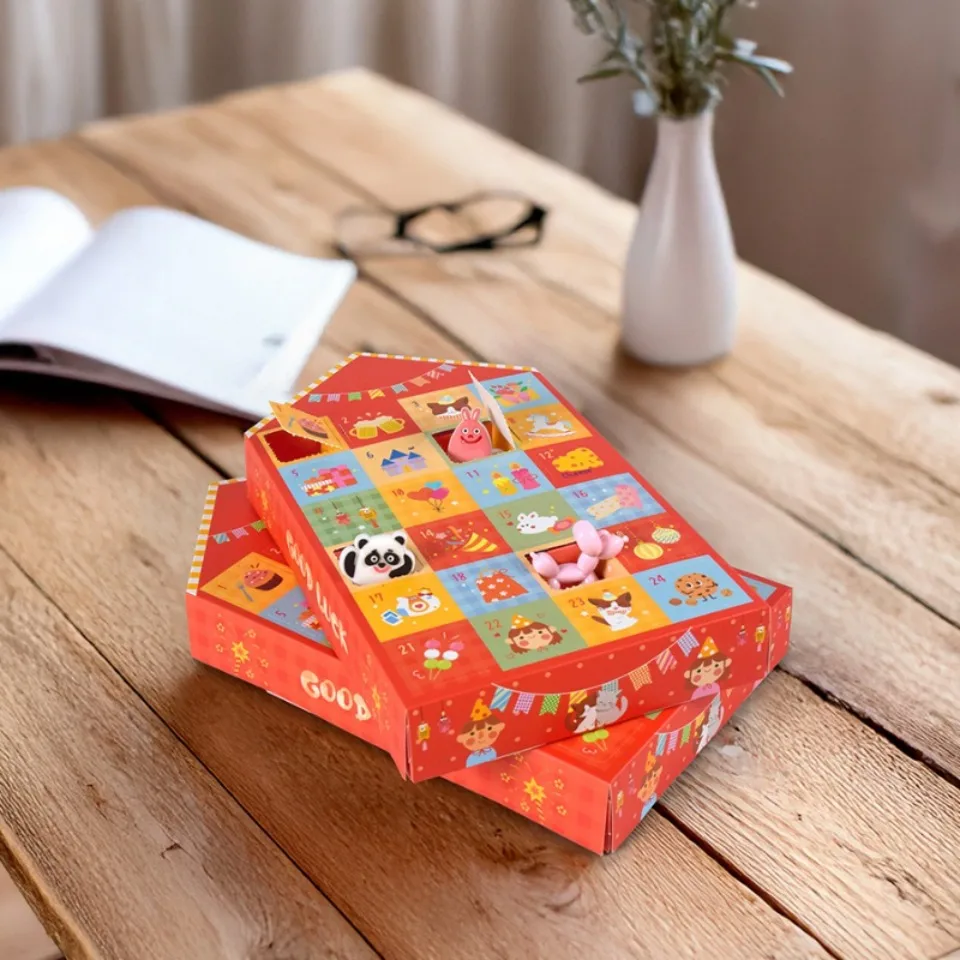 5/10/15 Stück Party-Geschenkbox, 24 Fächer, lustiger Poke mit Finger, DIY-Kinder-Countdown, Adventskalender, Überraschung, Blindbox, Navidad – Detail 3