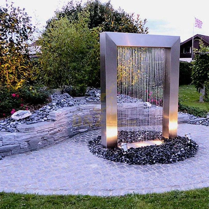 Outdoor Garden Decoration Landscape Large Size Fountain System Waterfall Corten Steel Water Features