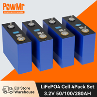 3.2V LiFePO4 Battery Cell 4PCS Set 280Ah 100AH 50AH Deep Cycle Li-on Battery Packs