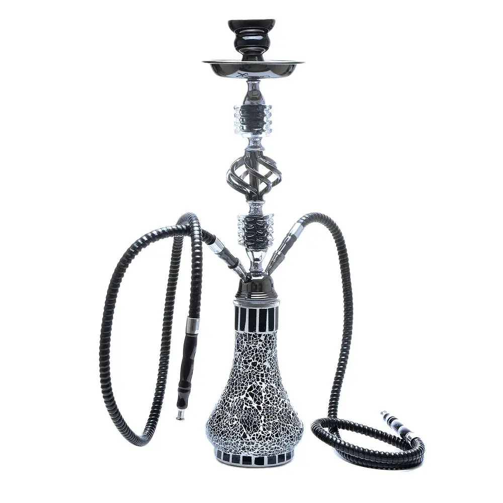 

DEJAYA Shisha Hookah Narguile Completo Sisha Pipe Modern Glass Craft Chicha with Nargile Accessories Flavour Bowl Charcoal Tongs