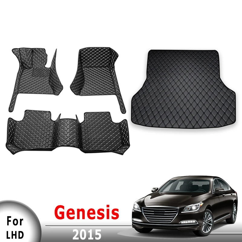 

Автомобильные коврики, ковры в багажник для Hyundai Genesis 2015, автомобильные аксессуары для интерьера, подушечки для ног, педаль, водонепроницаемые сменные продукты