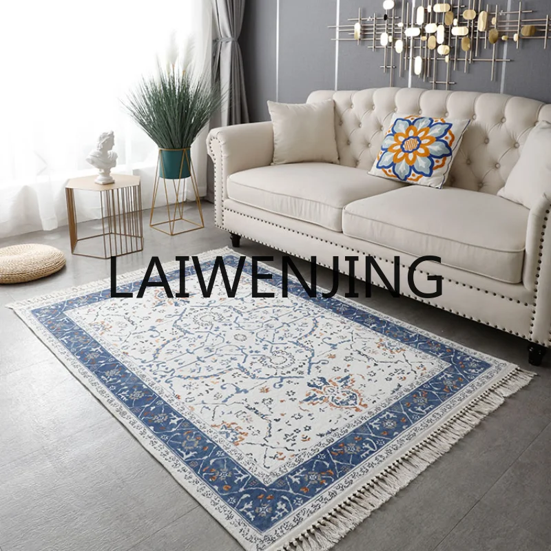 Moroccan Carpet Living Room Ethnic Style Retro American Table Carpet Bedroom Study Cloakroom Floor Mat Modern Minimalist