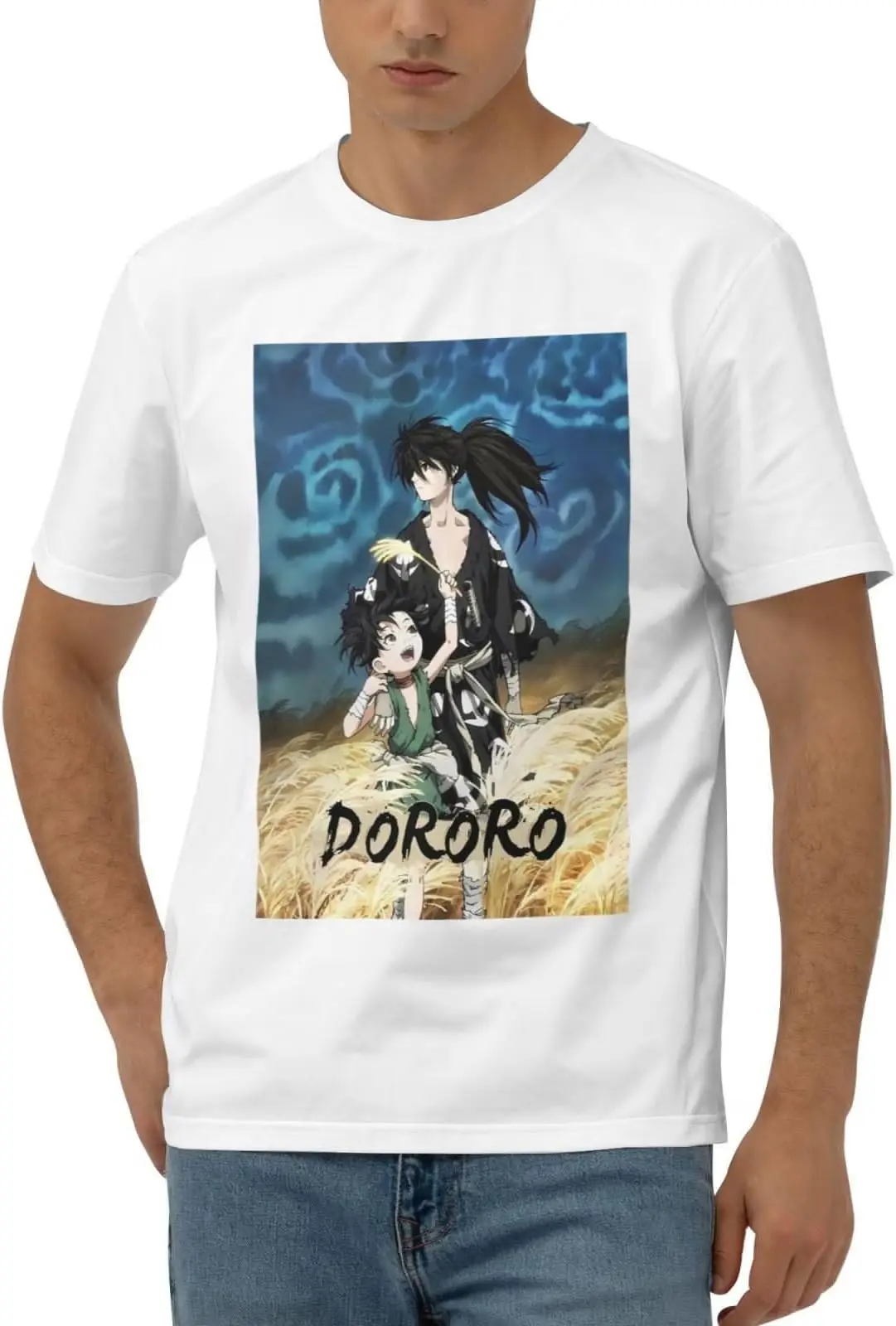 Dororo Shirt Men's Youth Fashion Combed Cotton  Tees Cotton Luxury brand vintage oversized