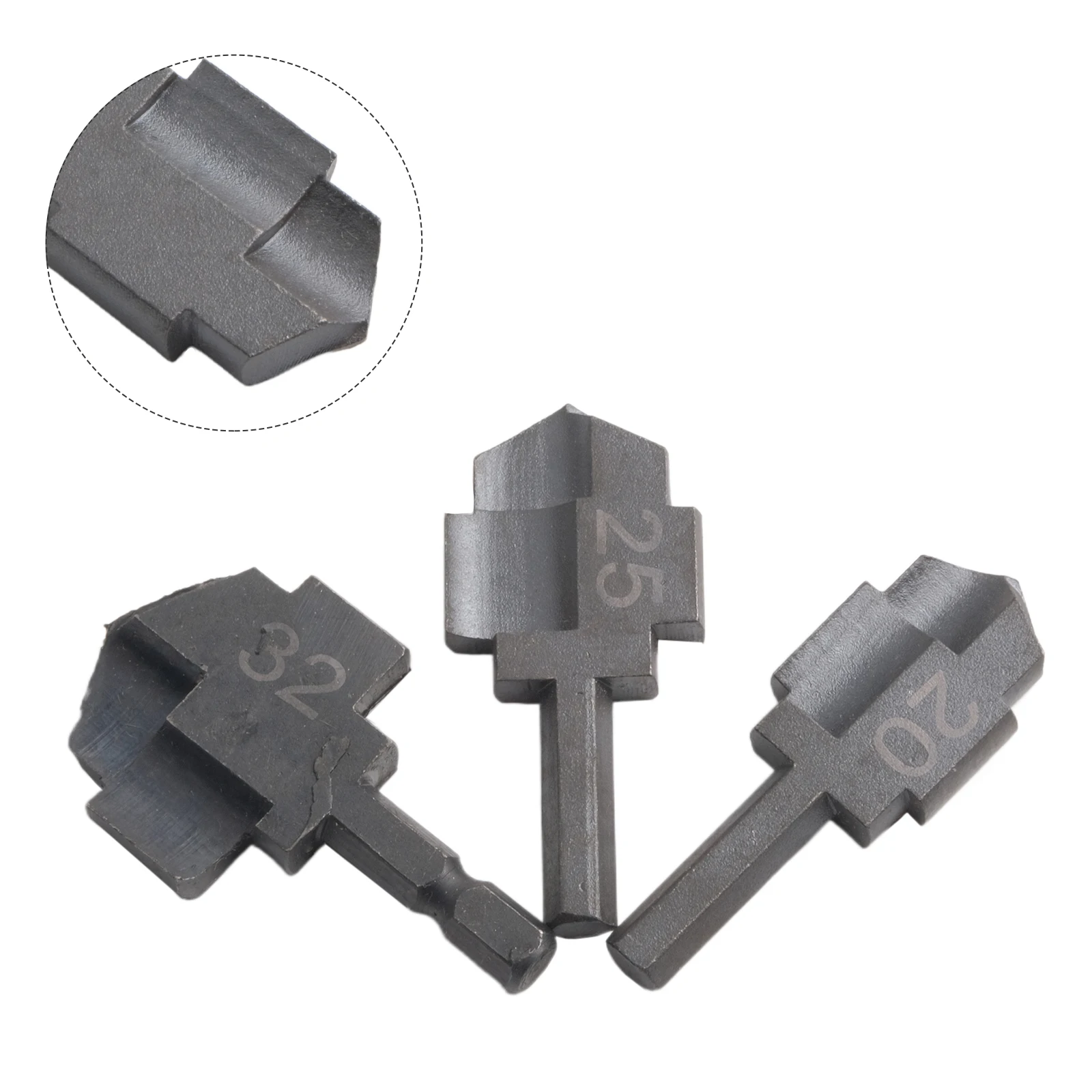 3pcs Hexagon Shank PPR Drill Bit Water Pipe Expansion Drill Punch Plumber Power Tools for Plumber Water Pipe