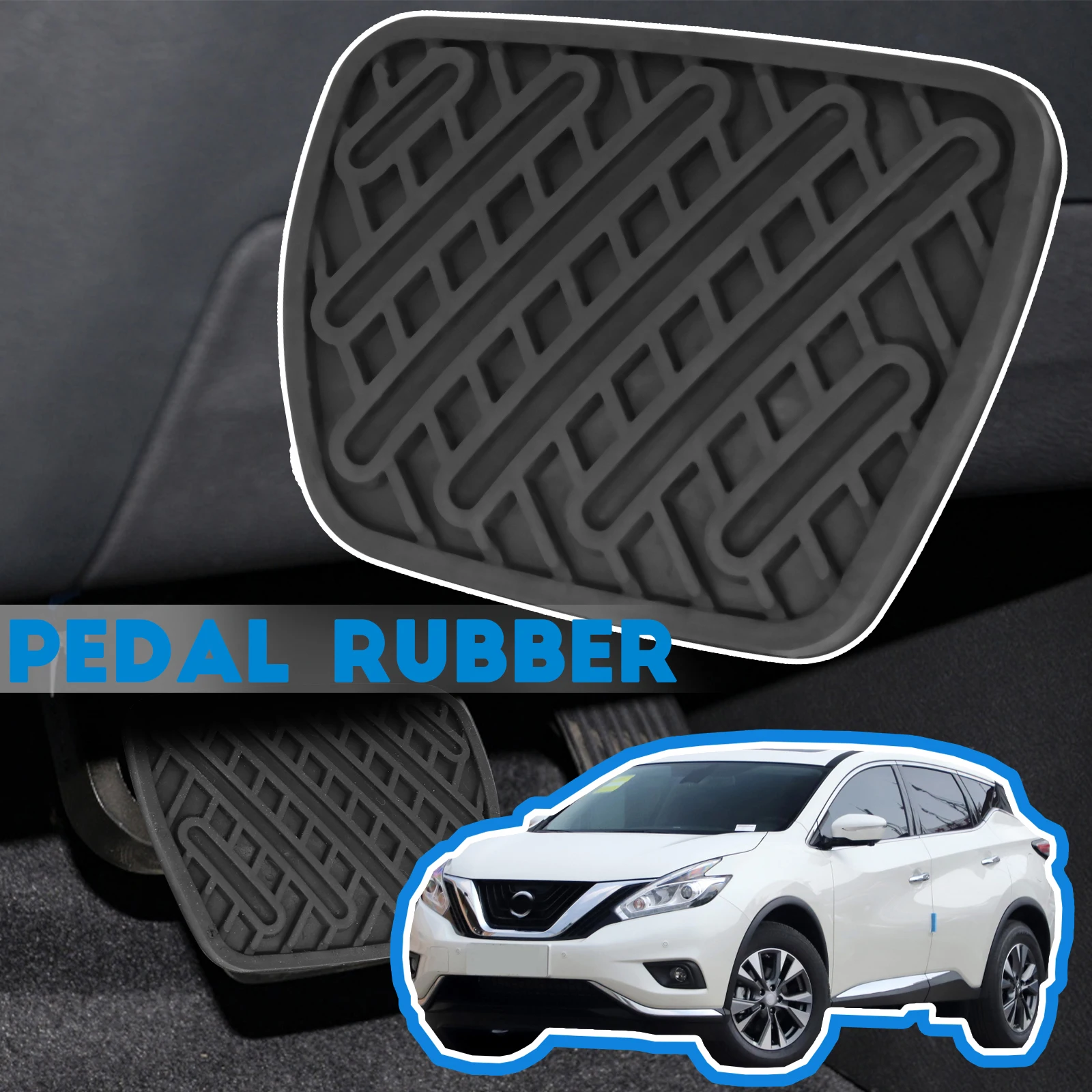 Rubber Brake Clutch Pedal Pad Cover For Nissan NV150 Altima Maxima Sentra 370Z 2007-2014 2019 OE 46531-EG01A