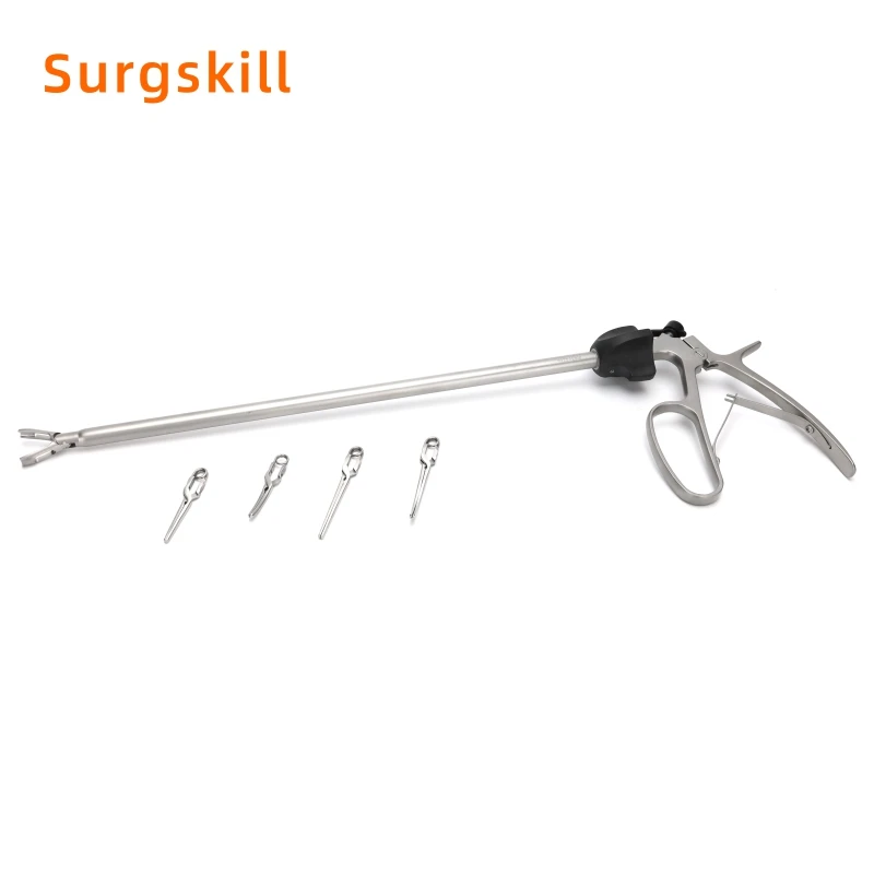 Laparoscopic Bulldog Clamp Set, Reusable Artery Vein Clips Applier for Hemostasis During Endoscopic Surgery