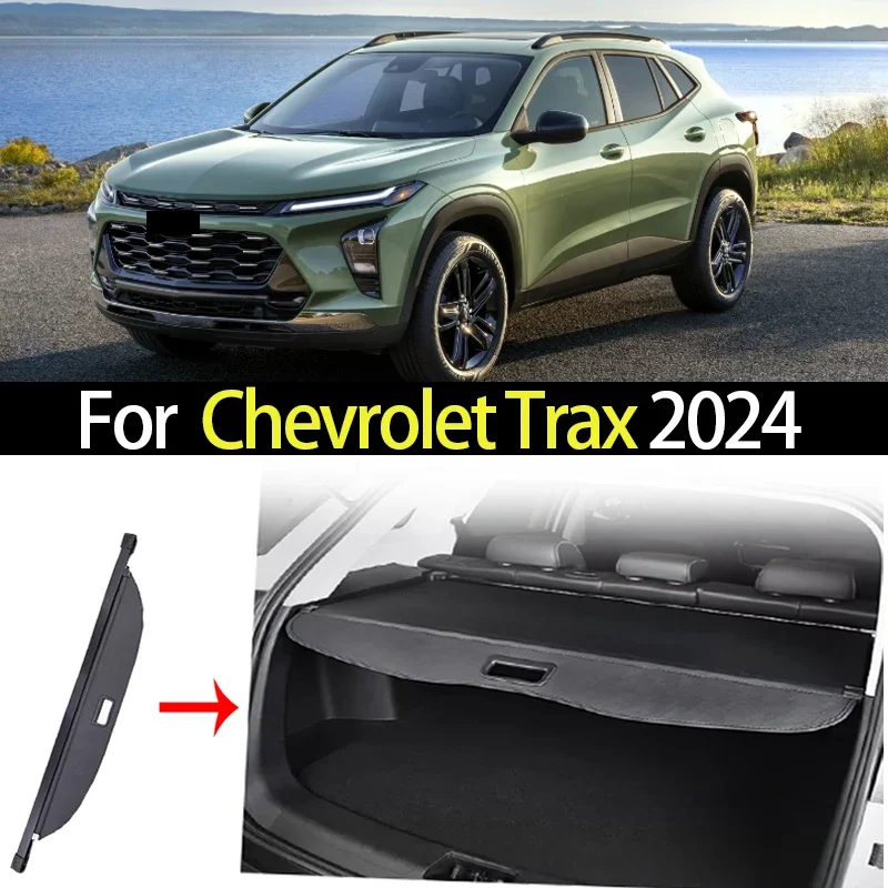 Car Trunk Cargo Cover for Chevrolet Trax 2024 Retractable Parcel Rack Waterproof Shield Privacy Cargo Cover Auto Accessories