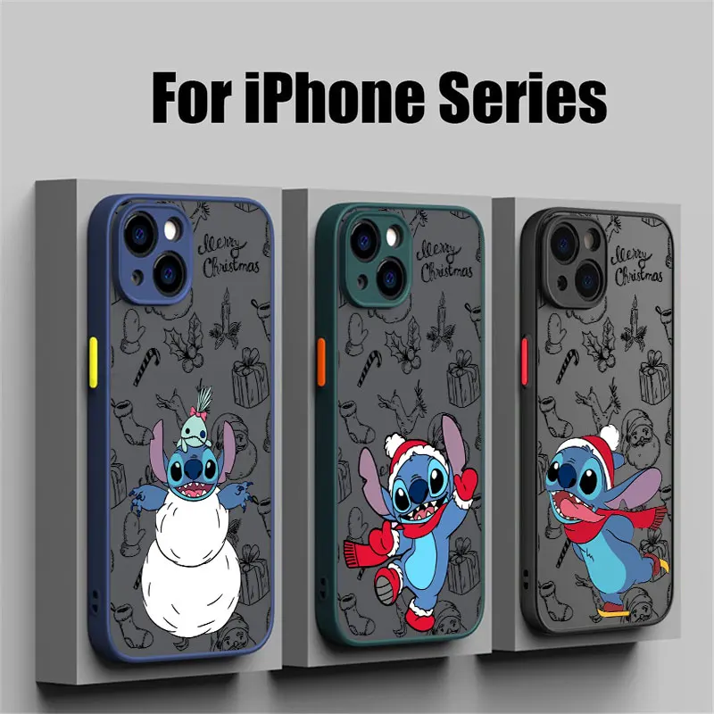 جراب هاتف بغرزة لعيد الميلاد المجيد ، غطاء شفاف لـ Apple ، iPhone 14 ، 15 ، 16 Pro ، 11 ، 13 Pro Max ، 12 Mini ، 8 ، 16 Plus ، لطيف