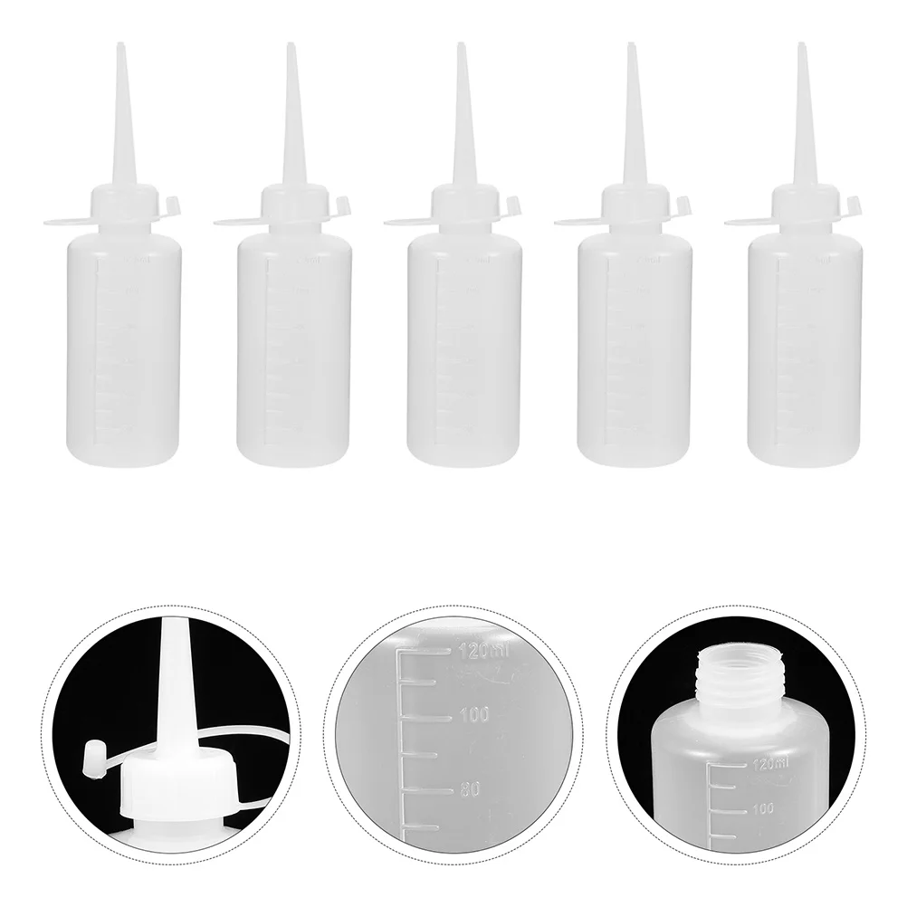 

8pcs Oil Dispenser Bottles Transparent Containers Squeeze Glue Bottle Refillable Sewing Machine Oiler Plastic